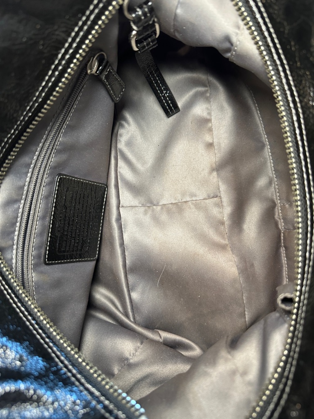 Coach Tribeca Madison Tote Jacquard/Patent Leather w/ Branded Dust Bag GUC - Picture 6 of 12